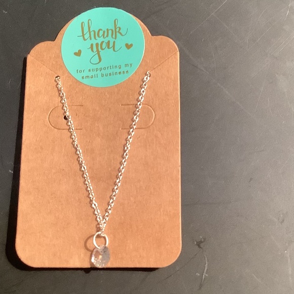 Sterling Silver Cubic Zirconia pendant necklace - Picture 1 of 1